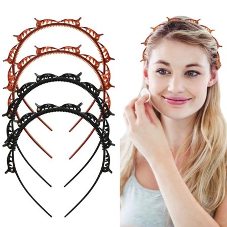 (4-pak) Hårhjælp Pandebånd clips, hårnåle Hårstylingtilbehør, hårtilbehør