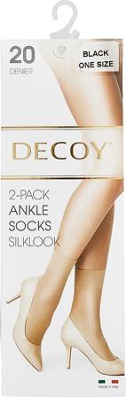 Decoy Ankle Sock Silklook 2-pak Sort 20 Den. Onesize, Tøj & Bolig, Tøj, Strømpebukser