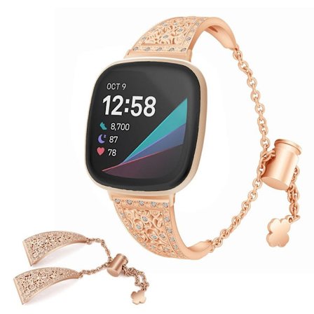 Fitbit Versa 3 / Sense shiny strass klockarmband - guld