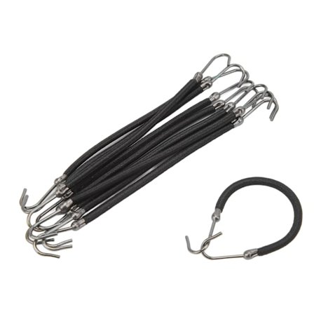 10 stk. Elastiske Hårbånd med Krog til Hestehale til Kvinder og Piger