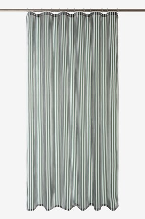 Jotex - Dusjforheng Skogsgrønn/hvit - EMMY - Kjøp Dusjforheng hos Jotex