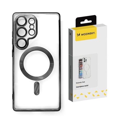 Wozinsky Galvaniseret etui med Magsafe til Samsung Galaxy S25 - Sort