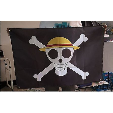 60 x 90 cm One Piece -lippu Pirattilippu Olkihattu-piratit