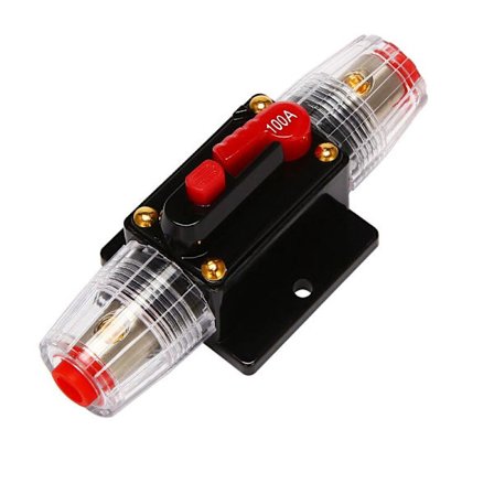 12V-24V automatisk afbryder, 100A manuel nulstilling afbryder til bilstereosikring