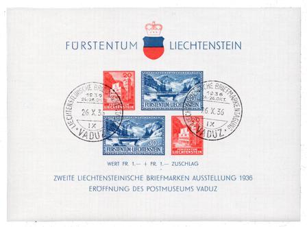 Liechtenstein 1936 - MICHEL BL/2 - Stemplet