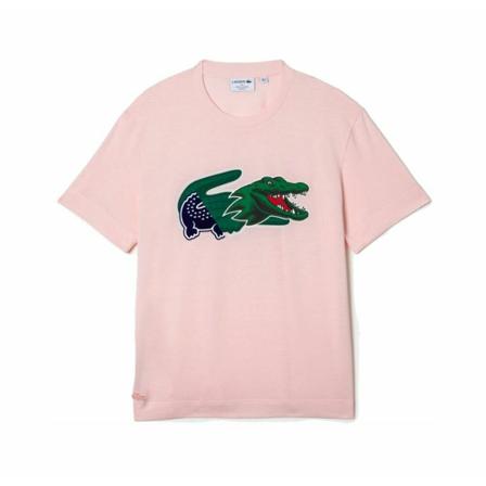 Lacoste, T-Shirts Roze, unisex, Maat:S