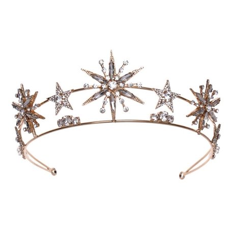 Princess Crown Rhinestone Tiara GULD