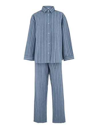 Becksöndergaard Striped Flannel Pyjamas Set - Blue - S