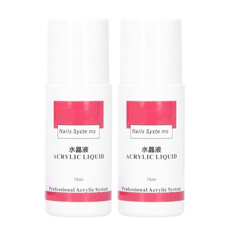 2st 75ml Nagelkonst Akrylvätska Nagellack Skulptering Förlängning