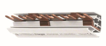 Hager KDN363M Faseskinne 3-polet, 10 mm² 6 moduler, Elfordeling & strømforsyning