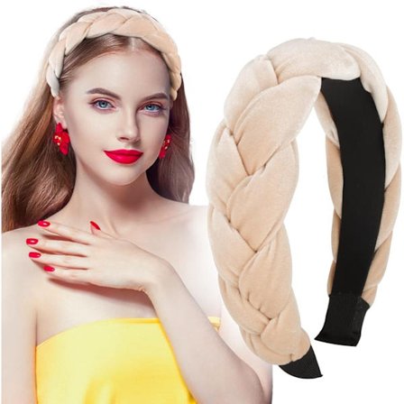 Hårbånd Hårbånd Flettet Stof Hårbånd Bredt Kvinder Pandebånd DXGHC