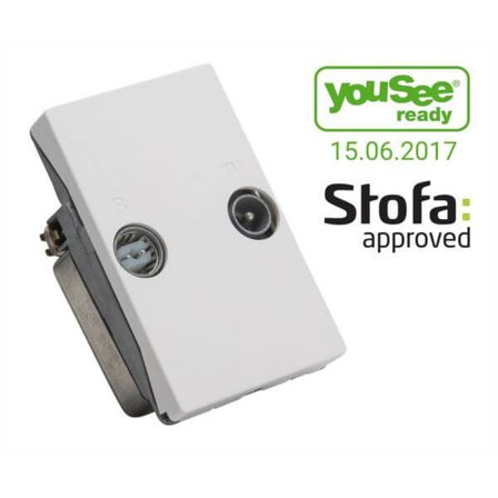 Vägguttag FM/TV TD 260E Vit