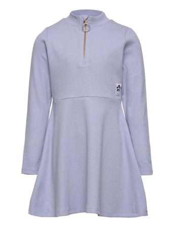 Solid Rib Ls Dress Dresses & Skirts Dresses Casual Dresses Long-sleeved Casual Dresses Blå Mini Rodini