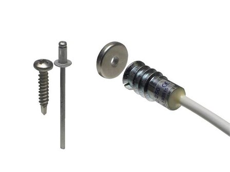 Alarmtech MC 250-M14 Magnetkontakt 2 m kabel, 1 åpen kontakt, Alarm & sikkerhet