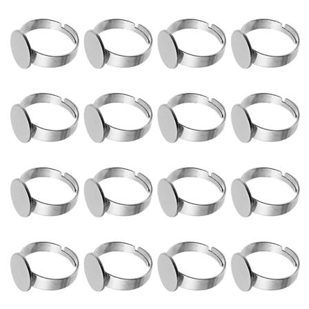 20 stk. smykkebakke flad justerbar ring base håndlavet ring