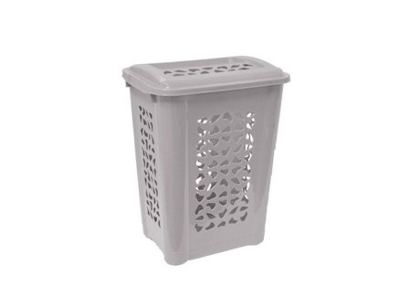 Hygienteknik Tvättkorg med lock 60 liter grå - Lyreco - Städ och hygien - Tvättmedel och klädvård - Klädvård
