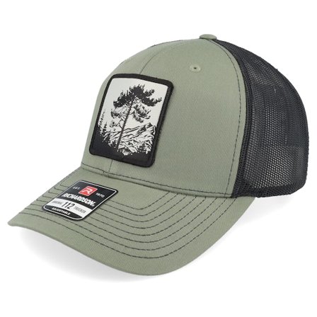 Hunter - Grønn trucker Caps - Tree Mountain Silhouette 112 Split Loden/Black Trucker @ Hatstore