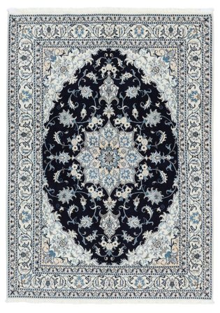 Anudada A Mano Nain Alfombra 168X237 De Lana Gris Oscuro/Gris