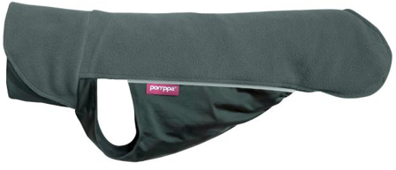 Pomppa Jumppa koiran fleecetakki, 25 - 28 cm, harmaa