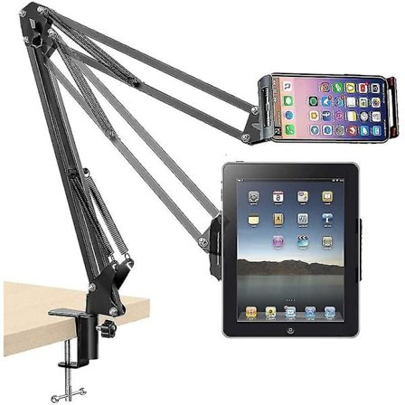Overhead Video Mount Telefonholder Arm Telefonholder Bordstativ Saksebom Arm Leddelt Telefonholder Tablet Telefonholder til Strea