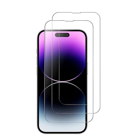 2-Pack - iPhone 15 Pro Max Skärmskydd i Härdat Glas