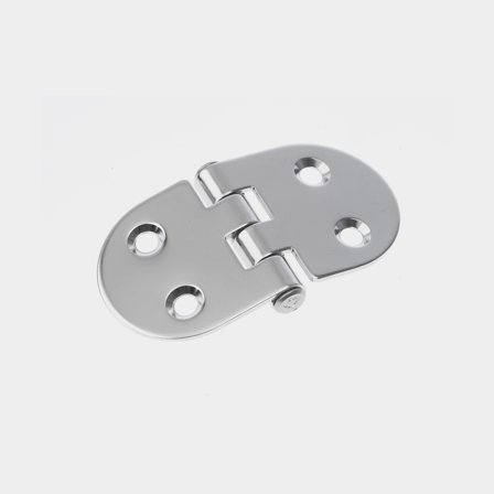 Bisagra de escotilla Roca, 74 x 40 mm, con apertura inversa, acero inoxidable resistente a ácidos (AISI 316)
