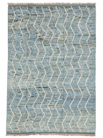 204X293 Tapis Berbère Style Moderne Petrole/Gris (Laine, Afghanistan) Carpetvista