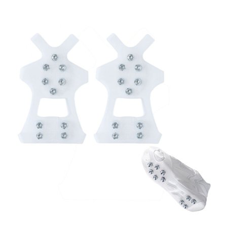 Skopigger, isbrodder, sklisikre skopigger i rustfritt stål, såleknagger, sklisikre enheter, ett par{ROG}