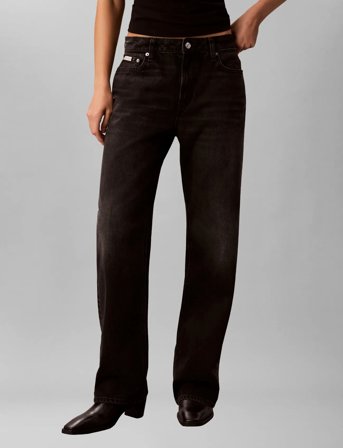 Calvin Klein Jeans Signature 90S Straight Ck Sanded - Black - RG/27