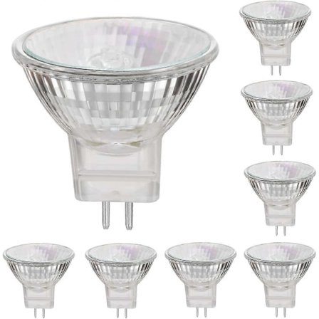 MR11 12V 35W halogenlampor GU4 sockel 2800K varmvit, dimbara, 8-pack