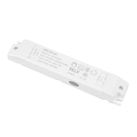 18W LED-transformatordriver DC12V 1.5A ABS Multi Protections LED-strømforsyning for hjemmet AC100‐240V