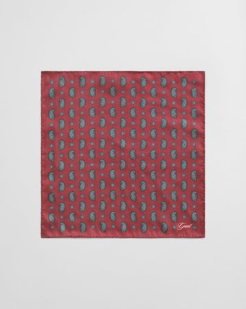 GANT Herren Paisley Einstecktuch (ONE SIZE) Rot