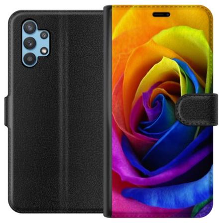 Samsung Galaxy A32 5G Tegnebogsetui Regnbue Rose