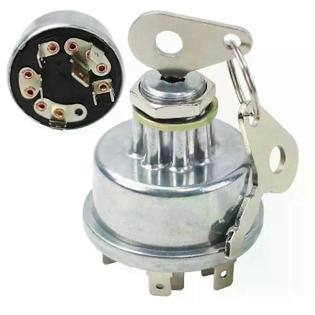 Tändningslås E7NN11N501AB 65572 Kompatibel med Ford 2000 3000 4000 5000 2600 3600 4600 6600 6700 7600 Traktor