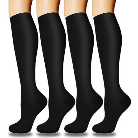 4 par kopparkompressionstrumpor för kvinnor och män Cirkulation 15-20 mmHg, bästa stödet för löpande sjuksköterskor