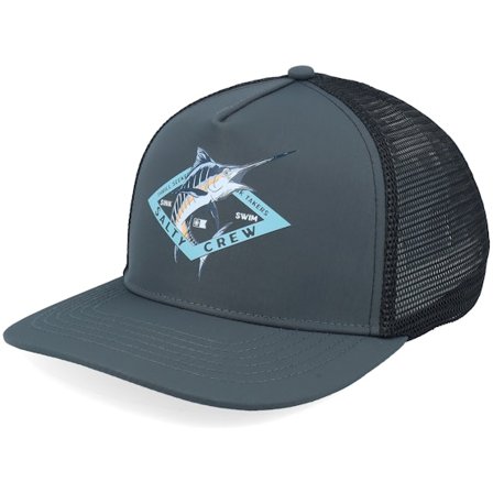 Salty Crew - Sort trucker Kasket - Marlin Diamond Black A-Frame Trucker @ Hatstore