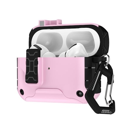 iPhone AirPods 4, Mat Beskyttelsesetui, Usynlig Øretelefonholder, Pink