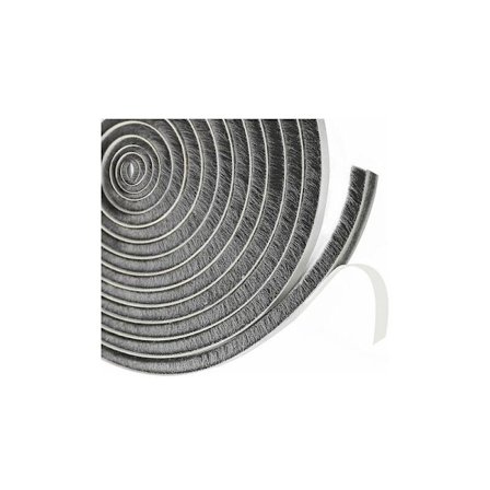 Liukuoven harjatiiviste, 9 mm (B) x 9 mm (D) x 6M (L) Ikkunatyyni äänieristykseen Ovi, eristävä suljin