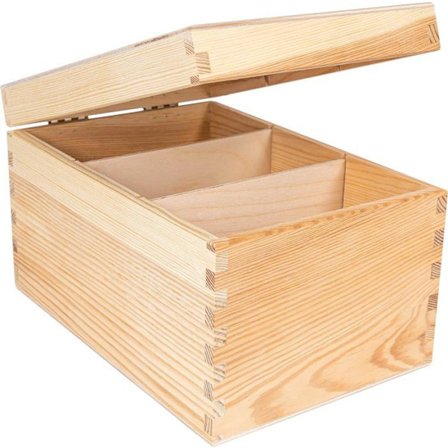 Opbevaringsboks - Creative Deco - Umalet - 16 x 24 x 14 cm - Træ - Blandet