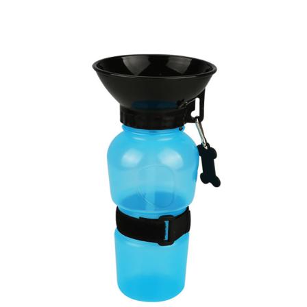 Bärbar Vattenflaska Vattendispenser Katt Hund Utomhusvattenkopp Blue 500ml