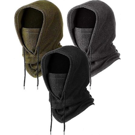 3 kpl Tactical Heavyweight Balaclava, miesten talvifleecebalaclava ulkoiluun, retkeilyyn, hiihtoon ja pyöräilyyn