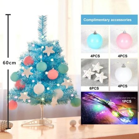 Jule træ skrivebord jule Betjenes med LED streng lys stjerne trætop jule kort pynt