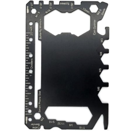 46 i 1 Kort Multiværktøj, Rustfrit Stål Wallet Kort til Udendørs Camping, Skruenøgler, Skruetrækkere, Knive, Flaskeåbnere