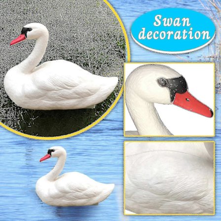 Flydende Svanejagt Lokkemad Have Dekoration Plastik Hvid Svan Kunstig Dekoration Hjem Have Dekoration