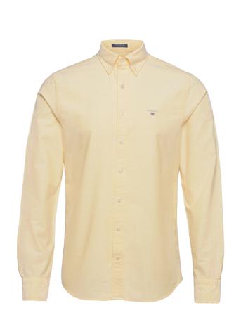 Slim Oxford Shirt Bd Skjorta Casual Gul GANT
