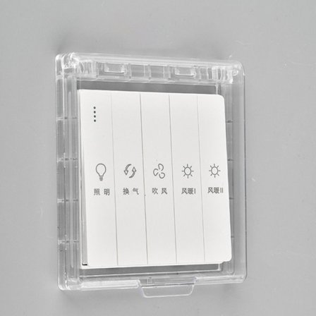 Bryter Beskyttelsesdeksel Stikkontakt Vanntett Boks GJENNOMSIKTIG