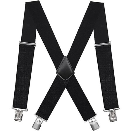 Elastiske 5 cm brede seler, 4 stærke clips X-form, mænd og kvinder