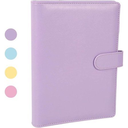 A5-anteckningsbok i PU-läder med 6 ringar och expanderbar förvaring för möten[HK]