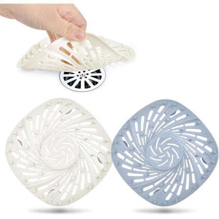 Dusjfilter for hår, 2-pakning silikon sil for badekar, baderomshår