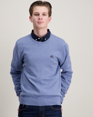 Lexington Brayden Cotton Crew Sweater Blå Genser Gutt - Kids Brand Store